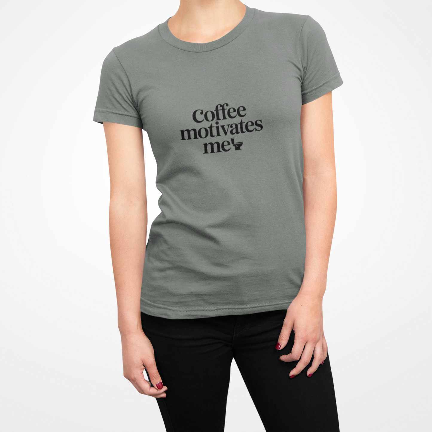 Coffee Motivates Me T-shirt | Coffee Quote Tee