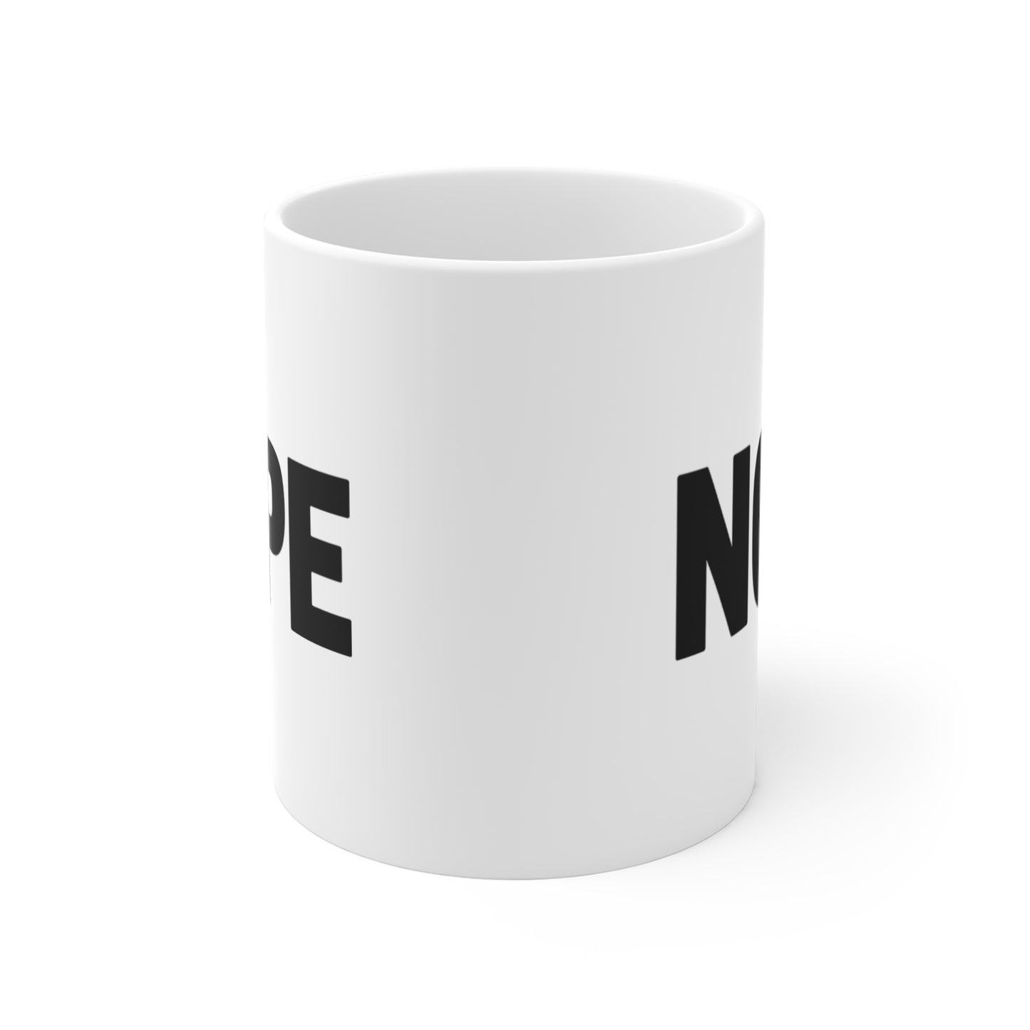 NOPE Mug — 11oz Ceramic Coffee Cup